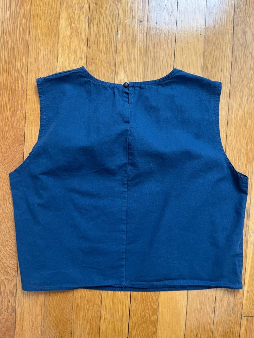 100% Cotton Lightweight Summer Sleeveless Crop Top Blouse Tank Top Size Small - Picture 4 of 10